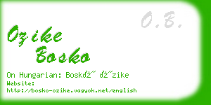 ozike bosko business card